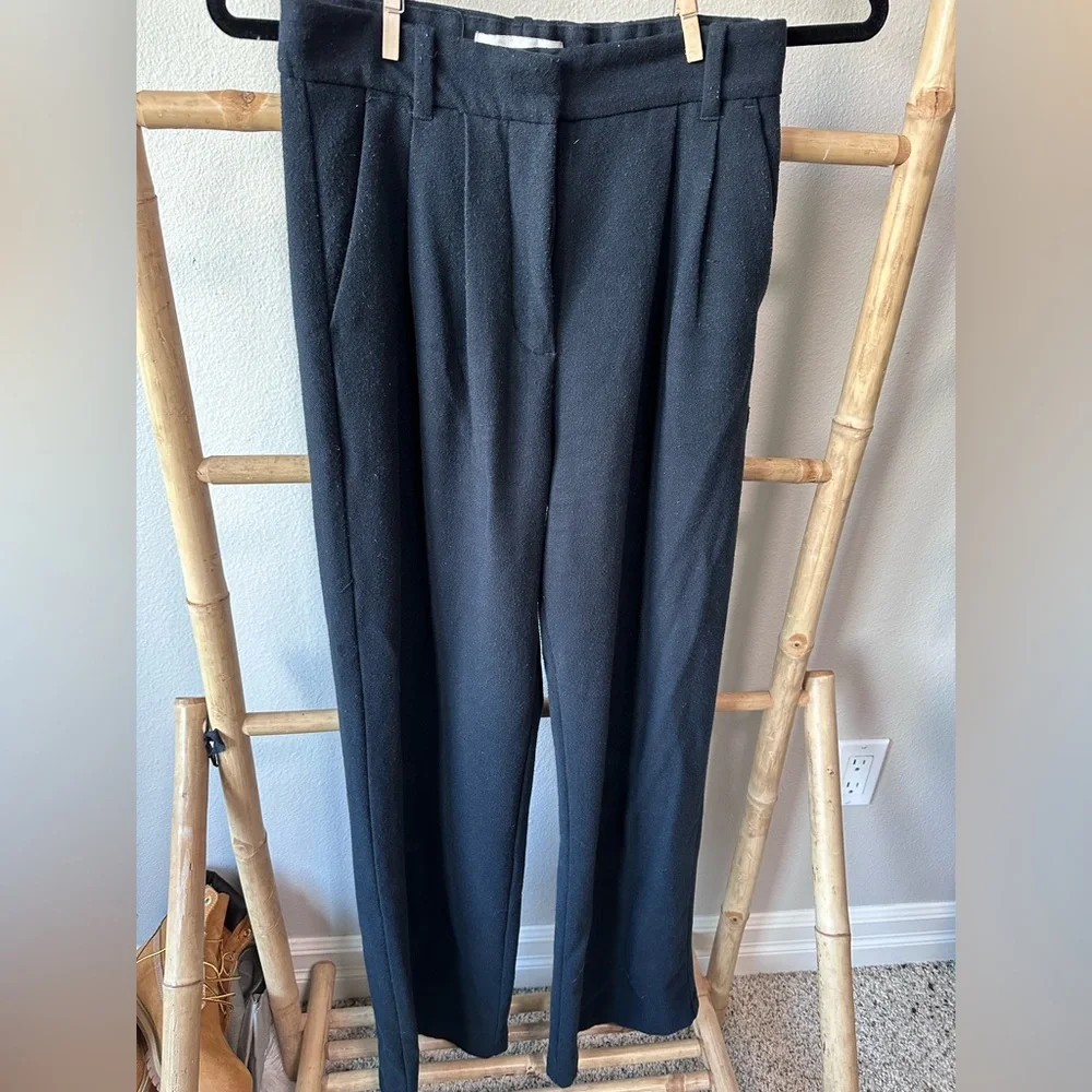 Abercrombie & Fitch Wide Leg Sloan Tailored Pant black xs - Picture 3 of 12